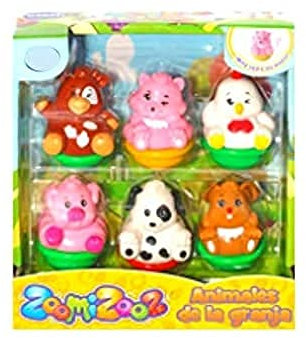 VTech Zoomizooz Set mit 6 Tieren, Farm, Farbe (3480-438922), Modelle