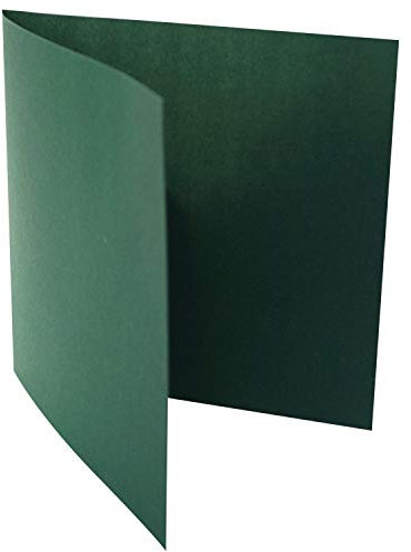 25 Quadratische Klappkarten zum selbst Beschriften in Tannengrün : von der Größe 160 x 160 mm 16,0 x 16,0 cm