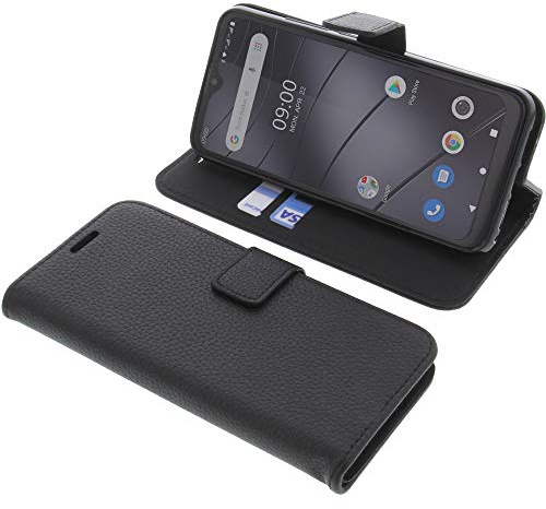 foto-kontor Tasche kompatibel mit Gigaset GS110 Book Style schwarz Schutz Hülle Buch