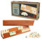 Holz Rummy Set mit Melamin Steine Echtholz Ahsap Okey Takimi