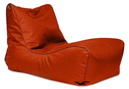 Ecopuf Flavio Chaise Longue en Polyester Robuste - Pouf avec Poche latérale et poignée de Transport