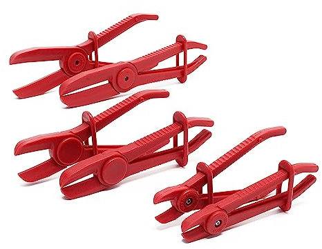 Wiltec Pince à durite - Jeu de 6 pièces en 3 tailles (160 mm, 190 mm et 260 mm) - pour Tuyaux de diamètre de 12,7 mm (1/2) à 19 mm (3/4) - Coupe tubes refroidissement Flexibles