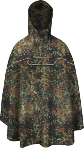 normani Premium Wasserdichter Regenponcho Poncho mit Kapuze und seitlichen Einschubtaschen - Kleines Packmaß - Fahrradponcho Regenmantel Unisex (S-3XL)