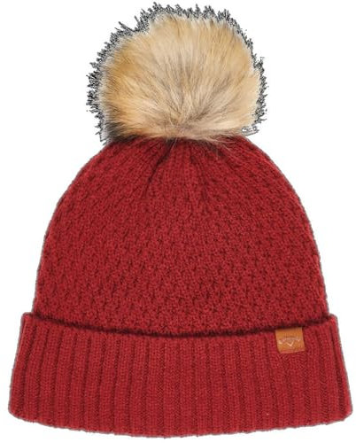 Callaway Damen Ladies Pom Beanie Hat, Dunkelrot, Einheitsgröße EU