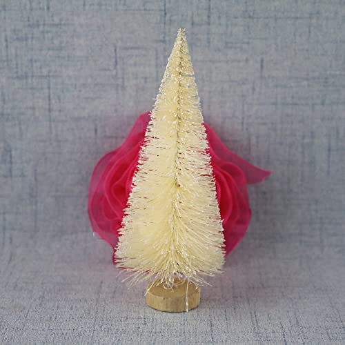 WmHeoo2077 Spritzguss Weihnachtsbaum künstlich,schwer entflammbarer Tannenbaum,10PCS verzierter Kleiner Weihnachtsbaum, Mini-Weihnachtsbaumschmuck, Weiß, 6.5CM