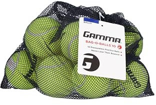 Gamma Sports drucklose Tennisbälle mit Netz-Tennisballtasche, 10 Stück
