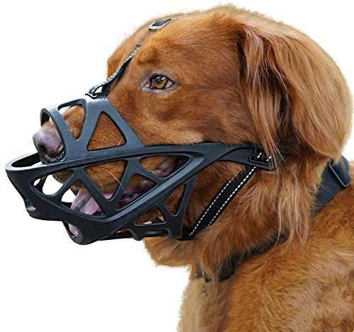 Maulkorb für Hunde, weicher Korb, Maulkorb für mittelgroße und große Hunde, Labrador, goldener Deutscher Schäferhund, australischer Schäferhund, Schnitzen, Trinken und Essen