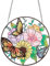 PLIGREAT Schmetterlings-Blumen-Sonnenfänger Fenster-Wand-Kunstbehang Ornament, Handbemalt Bunte Acrylglasscheibe Kunsthandwerk Garten-Sonnenfänger Für Heimdekoration, Einweihungsgeschenk