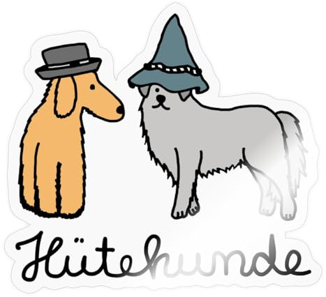 Hütehunde Hunde Wortspiel Sticker Aufkleber