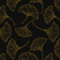 Yomshi Peel and Stick Black and Gold Wallpaper - Self Adhesive Ginkgo Leaf Pattern, Waterproof Vinyl Wrap for Wall, Furniture, Shelf, Cabinet - Vintage Style 44CM×3M