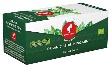 Julius Meinl Bio Tee - 25 Teebeutel | Premium Auswahl: Früchtetee, Kräutertee, Grüntee & Schwarztee | 100% biologische Zutaten | Vielfältiger Teegenuss (Bio Erfrischende Minze)