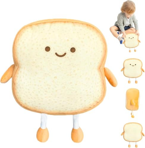 ZITUZY Toastbrot - Cojín de pan tostado (18 cm, cojín decorativo para niños y adultos)