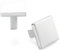 ASKANO Pack of 20, Polished Chrome, Square Kitchen Cabinet Knob ZK2401 | Modern Pull Handle, Solid Hardware for Drawer, Dresser, Bathroom, Vanity, Furniture Door, Cupboard, Bedroom, Size: 1-1/8 Inch