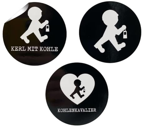 Aufkleber-Set Kumpel und Kollegen, 3er-Set Aufkleber mit Ruhrpottmotiven
