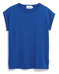 ARMEDANGELS Damen T-Shirt aus Tencel™ Lyocell Mix JILAANA Regular Fit Dynamo Blue L