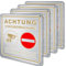Schild Videoüberwachung Klein, 4 Stück Privatgrundstück Schilder, 15x15cm Aluminium Achtung mit DSGVO Hinweis, Ashoaza Schild Videoüberwachung Privatgrundstück mit Selbstklebend und 4 Bohrlöcher