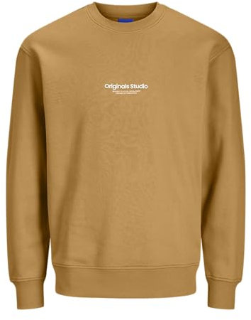 JACK & JONES Herren Jorvesterbro Sweat Crew Neck Noos 12241694,Honey Yellow,S