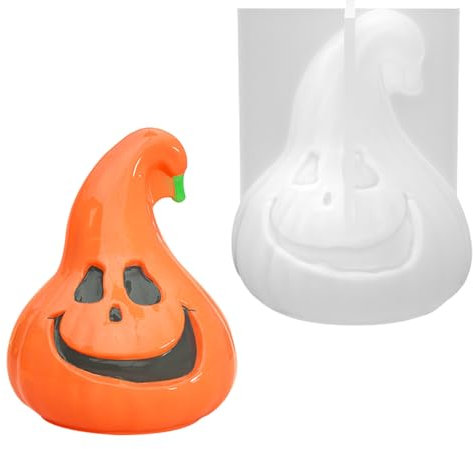 Kürbis Kerzen Silikon Formen Halloween Kürbis Harz Formen 3D Kürbis Epoxidharz Formen Halloween Kürbis Silikonform für DIY Handwerk Halloween Dekoration