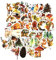 WOONEKY 41St Aufkleber Gastgeschenke zum Thema Herbstwald Halloween- Herbstthema Tagebuch-Planer-Sticker- stickbild Stickers acotar Sticker Pflanzendekor PVC selbstklebend