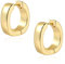 Gold Creolen Ohrringe für Damen, Kleine Dicke Eckig Creolen Ohrringe hypoallergen Kleine Huggie Kleine Creolen Ohrringe Kleine Breit Quadratische Creolen Ohrringe für Damen Mädchen