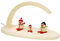 Seiffener Volkskunst | LED Weihnachtsdeko Lichterbogen | Natur Weihnachtsbogen Schwibbogen aus dem Erzgebirge | Traditionelle Weihnachtsbeleuchtung | 24x13 cm | Cool-Man