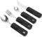 FOMIYES 1 Satz Anti-shake-geschirr Reisebesteck Reiseutensilien -utensilien Adaptive Utensilien Gabeln Besteck Gewichtetes Silberbesteck Tragbares Gerät Rostfreier Stahl Black
