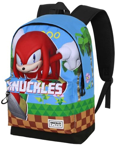 Sonic The Hedgehog - SEGA Knuckles Run-Fan HS Rucksack 2.2, Mehrfarbig, 31 x 44 cm, Kapazität 24 L
