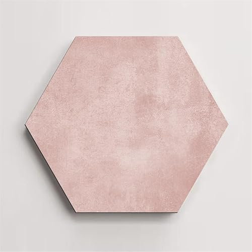 Peel and Stick Floor Tiles Pink Hexagon PVC Self Adhesive for Kitchen and Bathroom - Heat Resistant Wall Tile Stickers - Stick on Tiles Home Decor