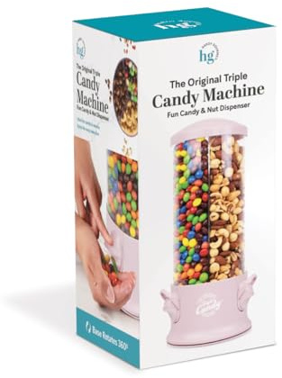 The Original Triple Candy Machine Distributeur de bonbons et noix Rose