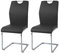 HTI living Esszimmerstuhl 2er Set Schwarz Nelly Schwingstuhl Wartezimmerstuhl