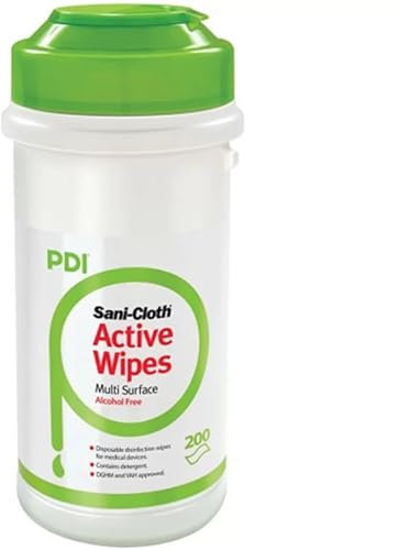 PDI Sani-Cloth 70 Active Alcohol Free Wipes, Size 200mm x 220mm, Pack 200