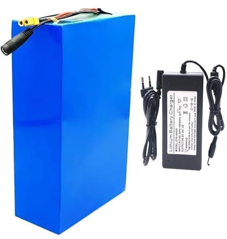 Batteria agli ioni di litio per bici elettrica da 48 V 40 Ah 13S8P con caricabatteria, protezione BMS integrata, ideale per motori di biciclette elettriche da 200-1600 W (SM Plug)