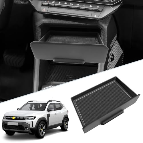 SKTU Mittelkonsole Organizer kompatibel mit Dacia Duster 2024 2025 Aufbewahrungsbox mit Antirutsch-Auflage