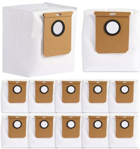 Nuo desire 12 Sacs à Poussière pour Aspirateur Dreame L20 Ultra / L10 Plus Sacs d'aspirateur /D10s Plus de Rechange pour Dreame,Sacs à Poussière Compatible avec Xiaomi X10+/X20+ Robot Aspirateur