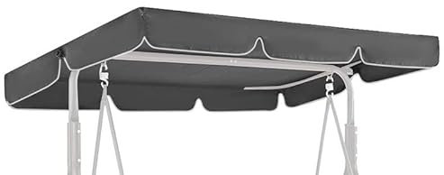 GREMEX Hollywoodschaukel Dachbezug 210 x 145 - Strapazierfähig Dach für Hollywoodschaukel - Wetterbeständig Sonnendach für Gartenschaukel - Graues Dach für Hängebank Schaukel