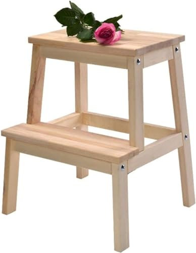Stuhl-Tritthocker-Design mit Leiter, Hocker und Ablagefläche, multifunktionale klappbare Holzleiter für zu Hause