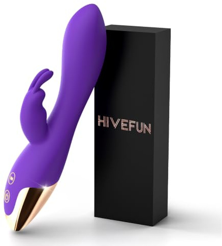 HIVEFUN Vibrator Sex Spielzeug für die Frau, Vibration für Frauen Flieder | Vibratorensets für Frauen Klitoris, Dildo Rabbit Vibratoren mit Klitorisstimulation, 10 Vibrationmodi Sextoysets für Damen