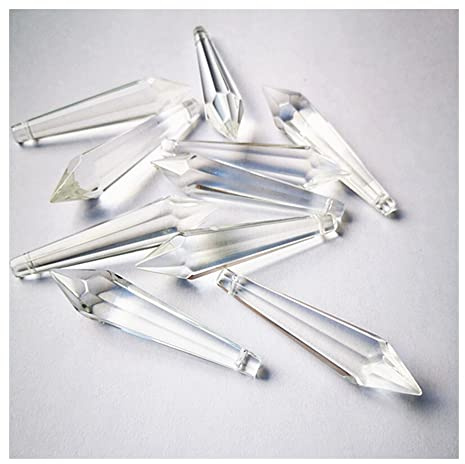Hängekristalle Prismen 50 stücke 63 MM Kronleuchter anhänger Klar Kronleuchter K9 Kristallglas Lampe Prismen (mit ring) for Kandelaber Deckenleuchten Hochzeitsdekoration Hängekristalle Kristalle für D
