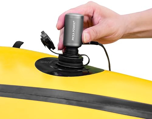 EDGE TurboBean 22kPa Mini High-Pressure Air Pump for Inflatables, 420L/min &130K RPM Fast Inflation and Deflation with USB-C Port, Portable Electric Pumps for Camping Mattress, Inflatable Boat etc