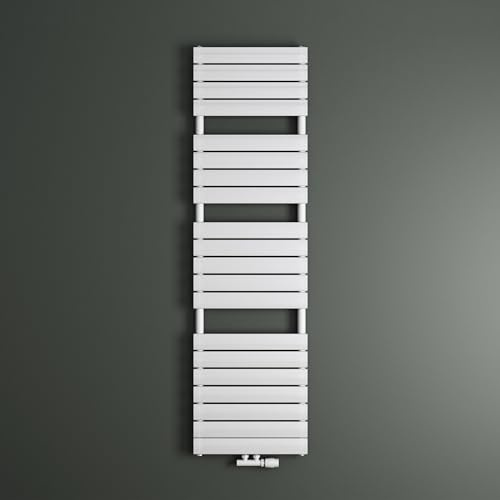 Mai & Mai Badheizkörper Handtuchheizkörper Handtuchhalter Heizkörper bad flach 180x50cm in Weiß Seitenanschluss & Mittelanschluss Paneelheizkörper Horizontal Handtuchwärmer Badheizung