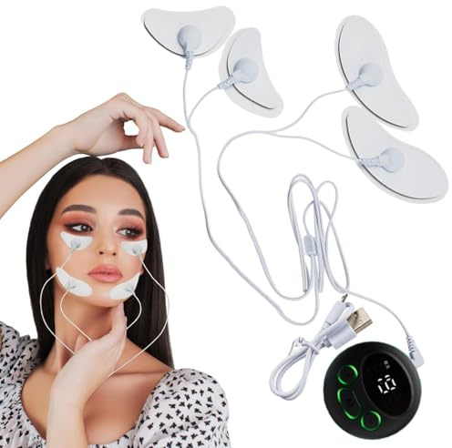 EMS Gesichtsmassagegerät – Gesichtsmuskelstimulator mit EMS Massagekissen | Multifunktionale Gesichtslifting-Maschine für Training, Abnehmen und Tonisieren