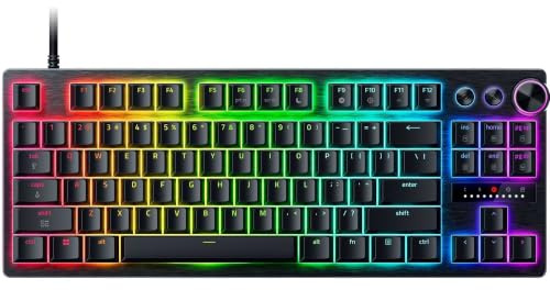 Razer Huntsman V3 Pro Low-Profile TKL 8KHz - Analoge optische E-Sport-Tastatur mit Low-Profile Analog Optical Switches - Snap Flex - Snap Tap - 8.000 Hz HyperPolling | QWERTY US Layout