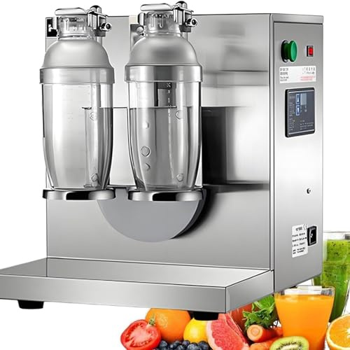 HajMyrdonyx Automatic Milk Tea Shaking Machine, Electric Double Frame Milk Tea and Cocktail Shaker, 400r/min Bubble Boba Shaker Machine 360° Mixing 0-120s Adjustable for Tea, Juice, Coffee