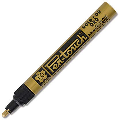 Pen-Touch Medium Point Marker, Paint Ink, Gold, 0.02 x 4.9 x 1.9 cm, 41501