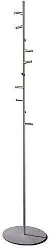 Freistehender Kleiderständer aus Edelstahl mit 10 Kleiderhaken, Höhe 1,9 m - PHOS Design