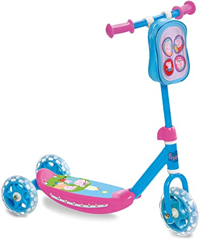Mondo Toys - My First Scooter PEPPA PIG Scooter Baby 3 Räder mit Tragetasche für Kinder ab 2 Jahren - 28181