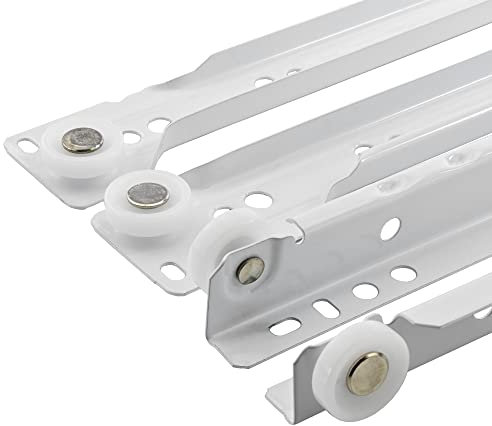 Mprofi MT® 20 Stück, 10 Paar | Schubladenschienen Teilauszug | 550mm Länge | Robuste Schubladenschiene aus Stahl | 30 kg Tragkraft | Einfache Montage für Möbel & Schränke | Weiß | VB550/10