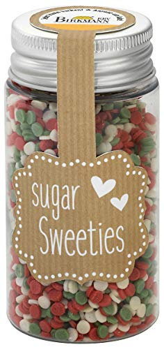 Birkmann Zucker-Dekor Konfetti-Mix Weihnachten, Zuckerdekor, Zuckerperlen, Backdekoration, 60 g, 504608