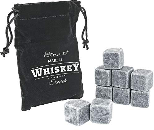Southern Homewares SH-10197-S9 Natural Marble Whiskey-Steine aus Marmor, grau
