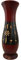 Blumenvase Holzvase Bodenvase Tischvase Dekovase für Dekoration mehrere Größe & Muster aus Mangoholz (rot schwarz Natur, 10 x 10 x 30 cm)